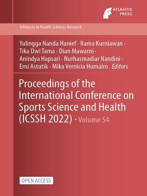 cover image of Proceedings of the International Conference on Sports Science and Health (ICSSH 2022)